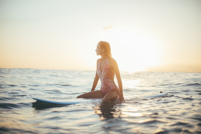 Surfing on the North Shore of Oahu, Hawaii